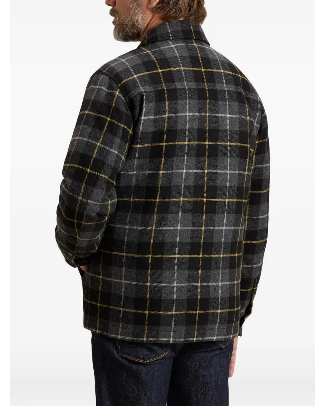 Woolrich Black Alaskan Check Shirt Jacket for men