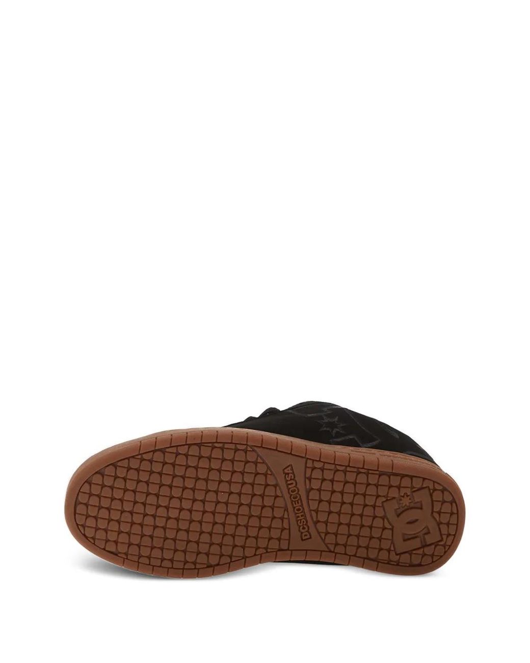 DC Shoes Black Logo-Embossed Gum-Sole Sneakers