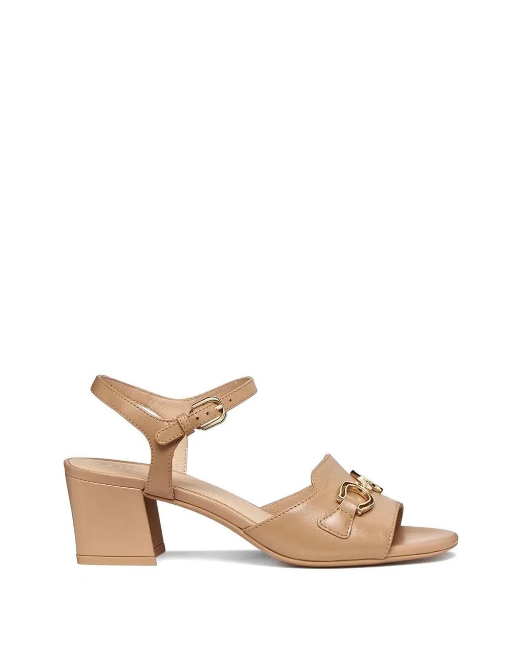 Geox Natural 50 New Eraklia Horsebit-Detail Buckle-Fastening Heeled Sandals