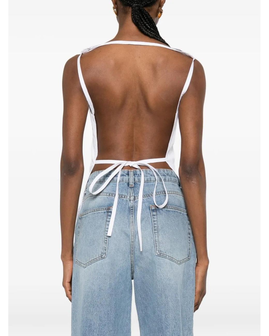 Rohe White Open-Back Crushed Top