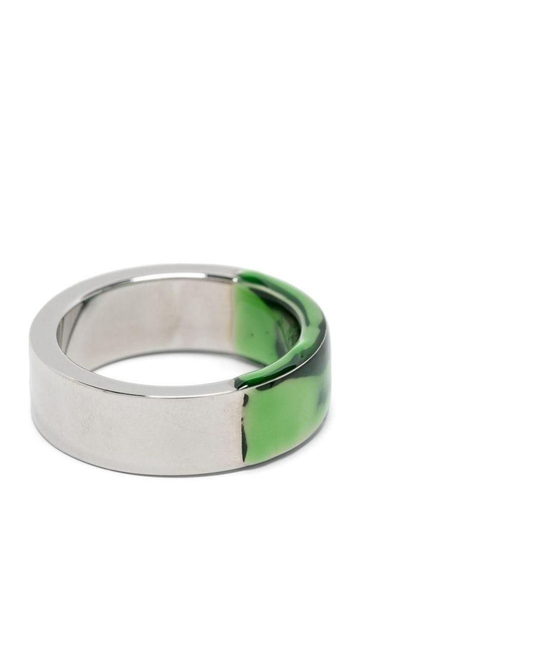 MM6 by Maison Margiela Engraved Numeric Ring in Green | Lyst