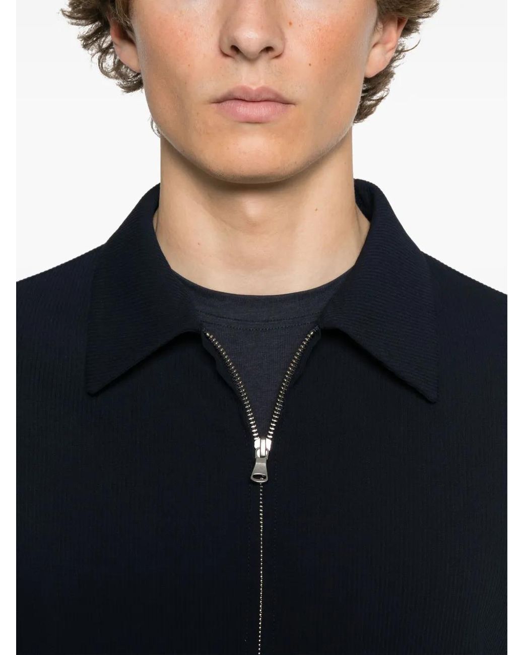 Barena Blue Ribbed Jacket for men