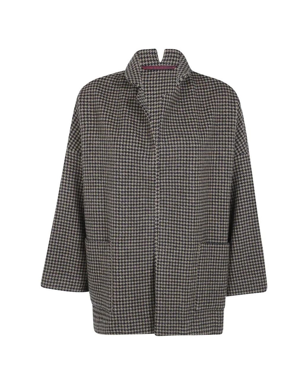 Daniela Gregis Gray Blazer Structuré À Motif Pied-De-Poule