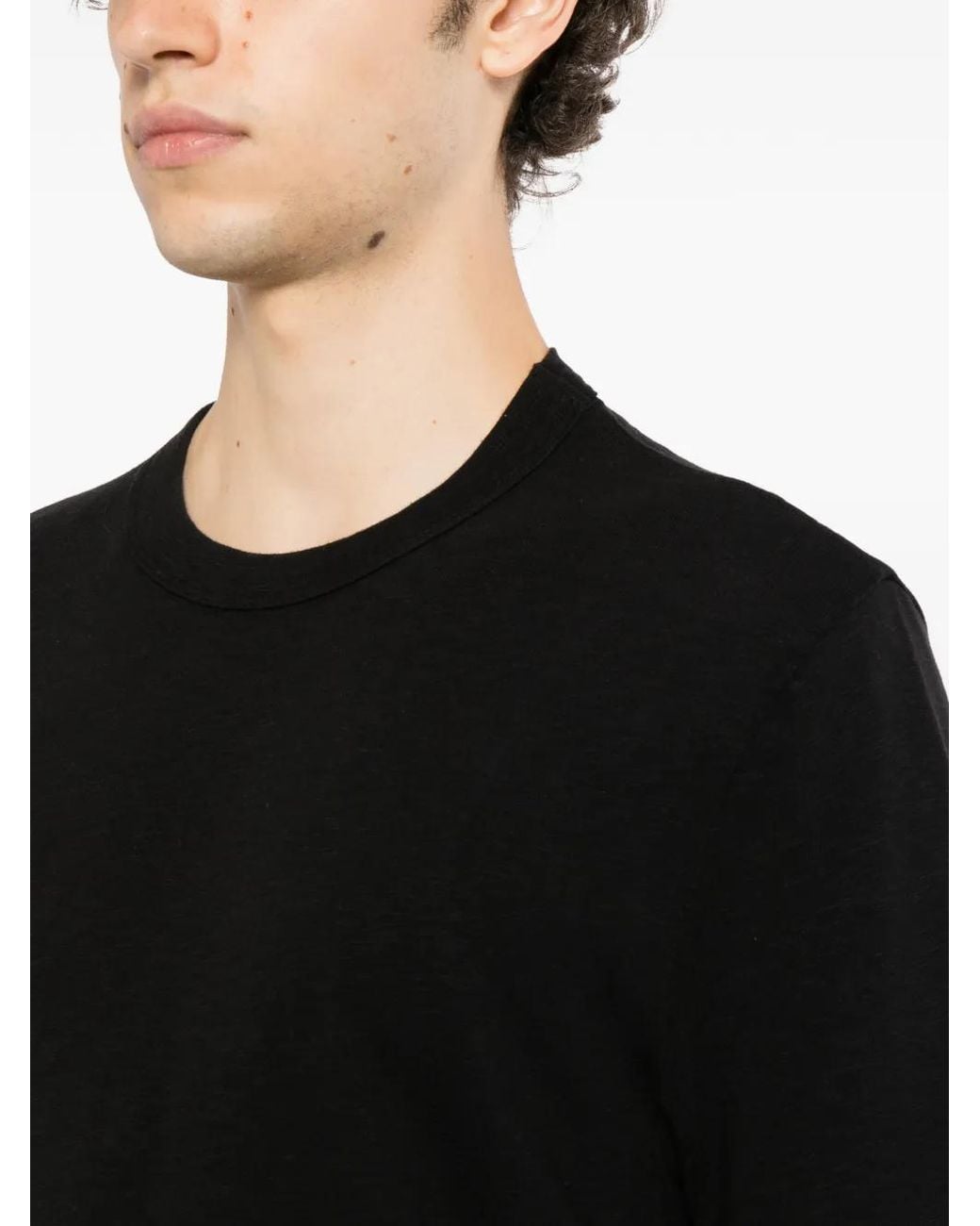 James Perse Black T-Shirt À Manches Courtes Flammé for men