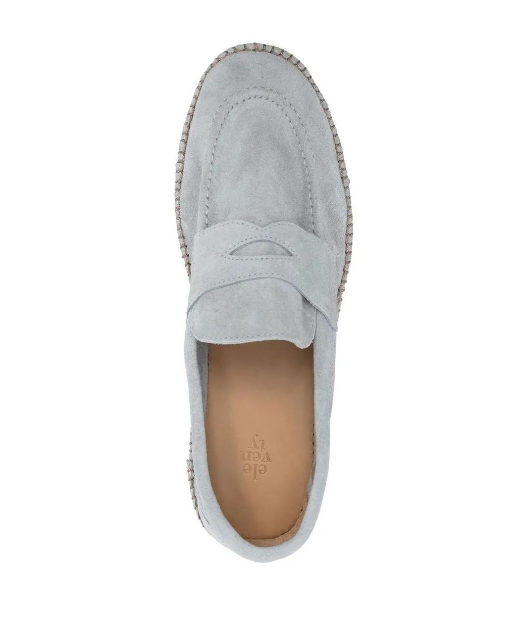 Eleventy White Suede Penny Espadrilles