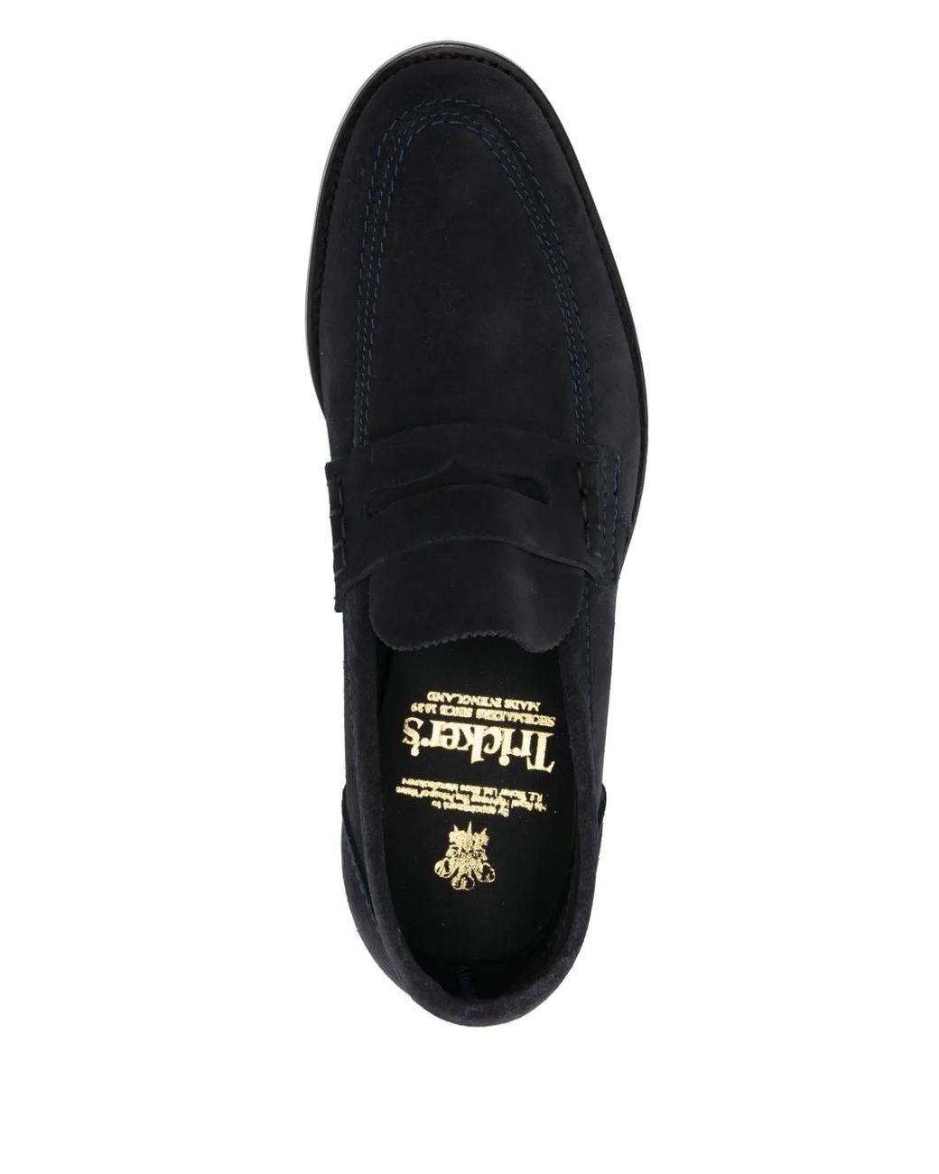 Tricker's Black Suede Loafers for men