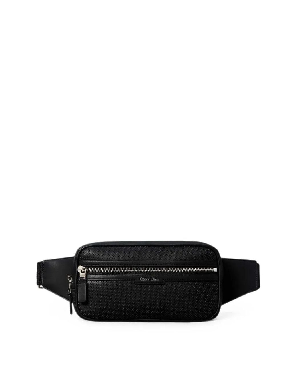 Calvin Klein Black Perforated-Detail Belt Bag for men