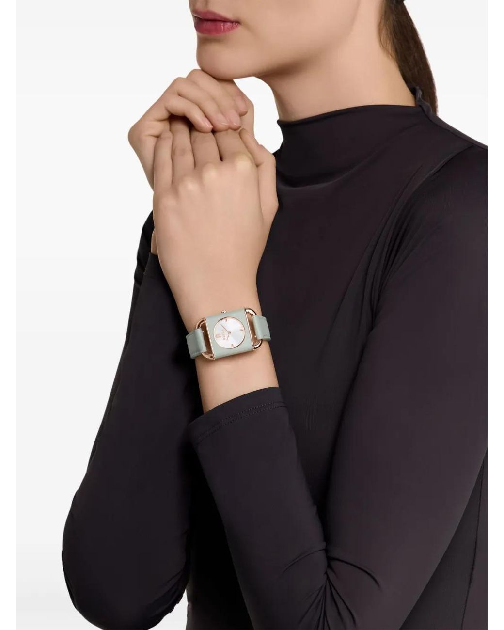 Furla White Arco Square 28Mm Watch