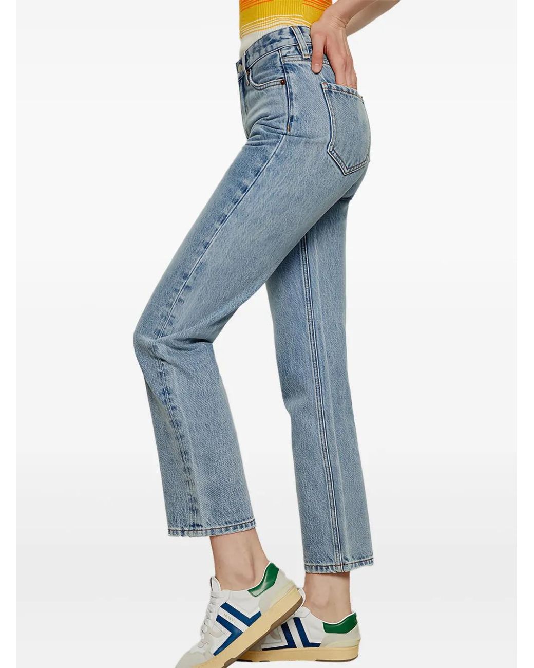Hey Joanie Blue Logo-Patch Jeans