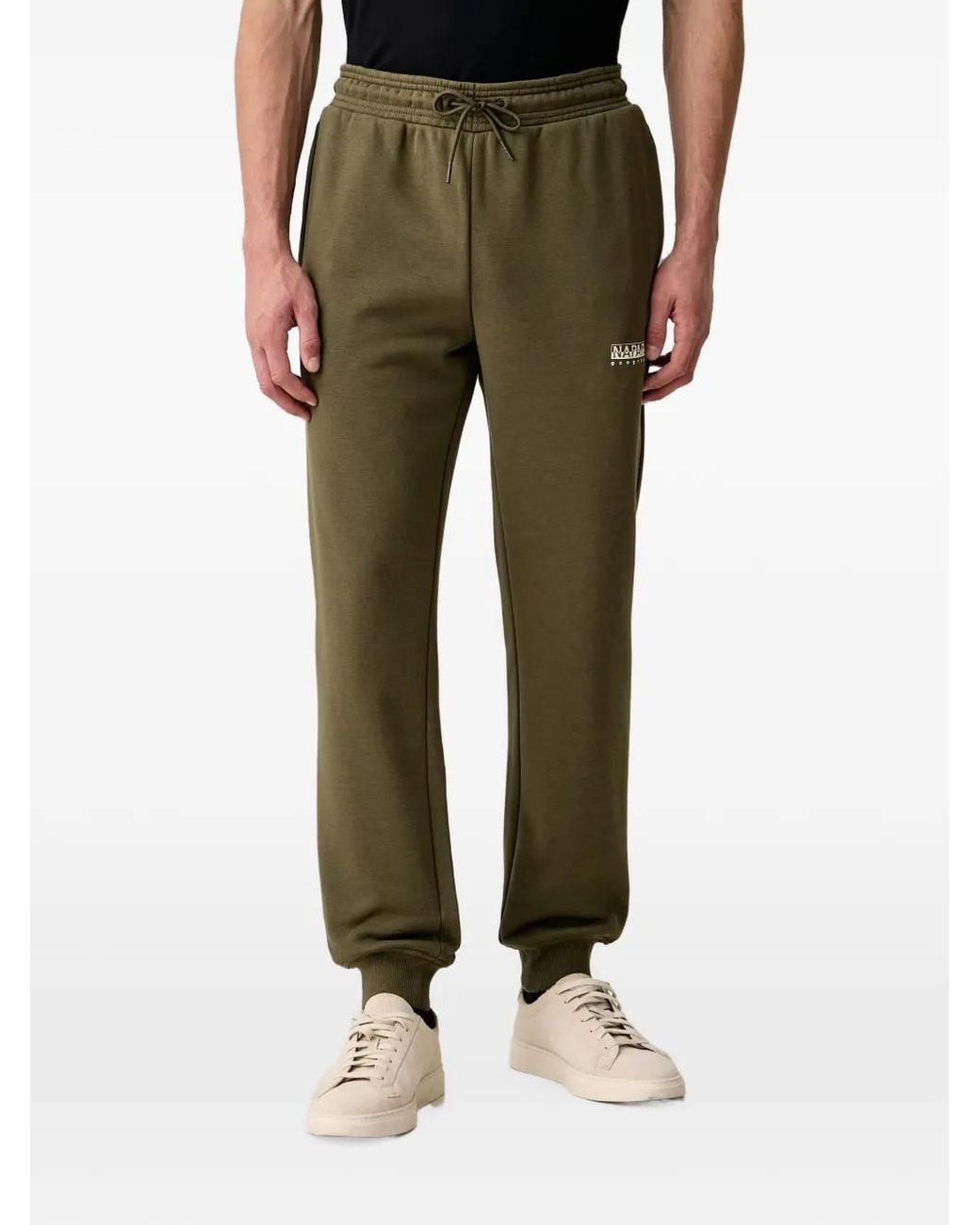 Napapijri Green Gori Logo-Print Track Pants for men