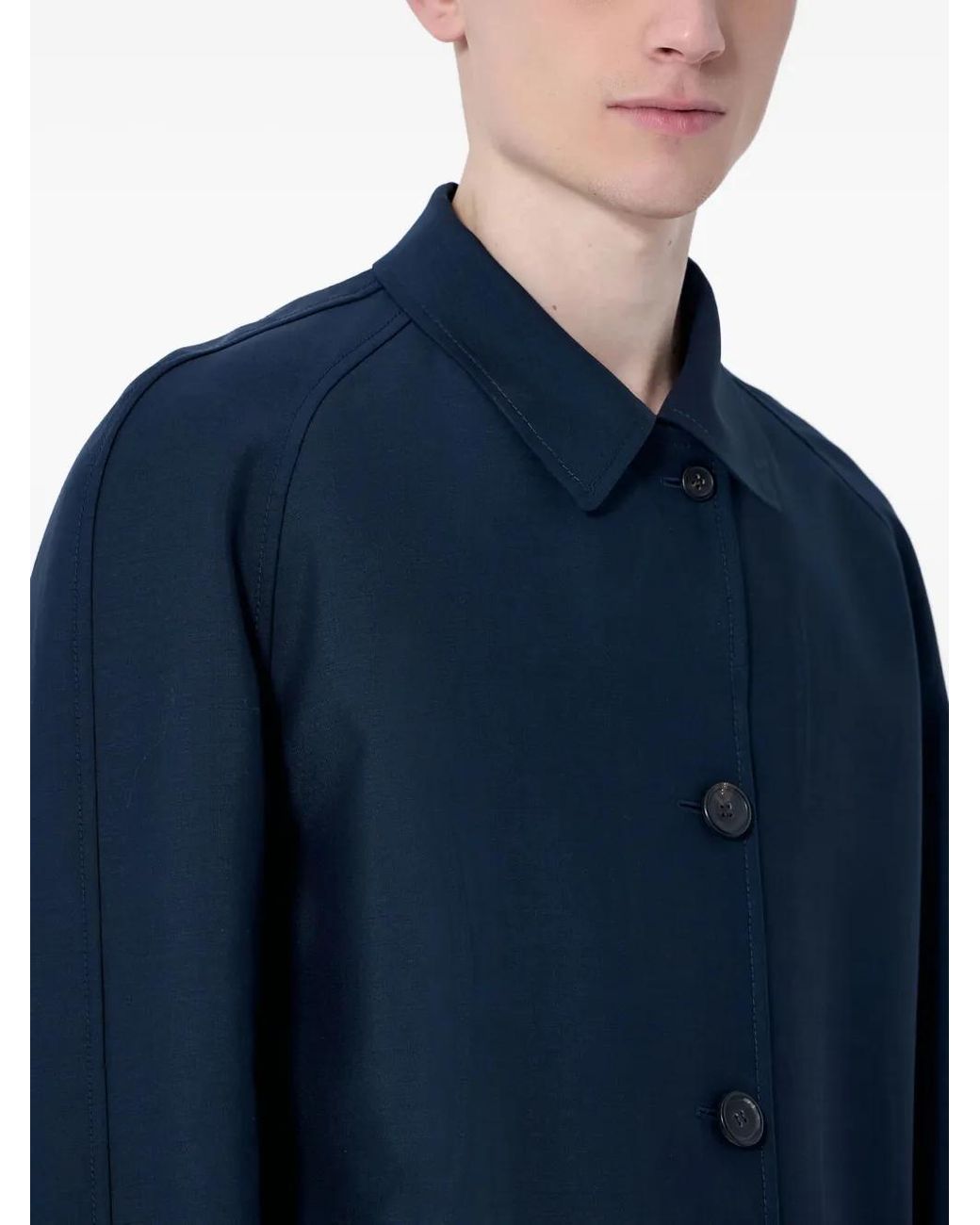 Miu Miu Blue Single-Breasted Coat for men