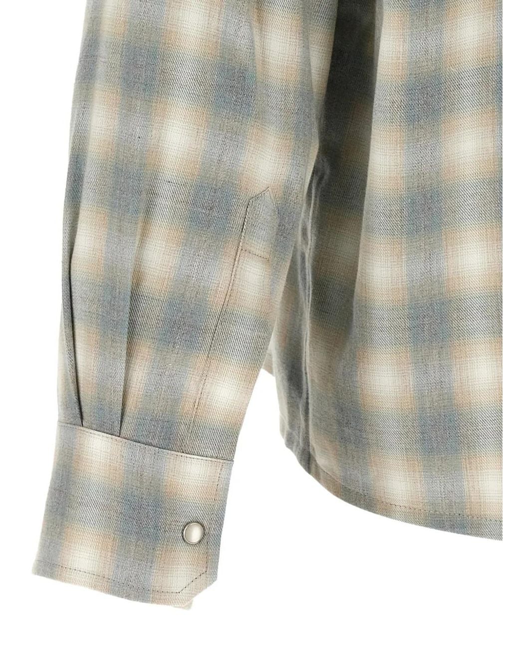 Camisa A Cuadros Second/Layer de hombre de color Gray