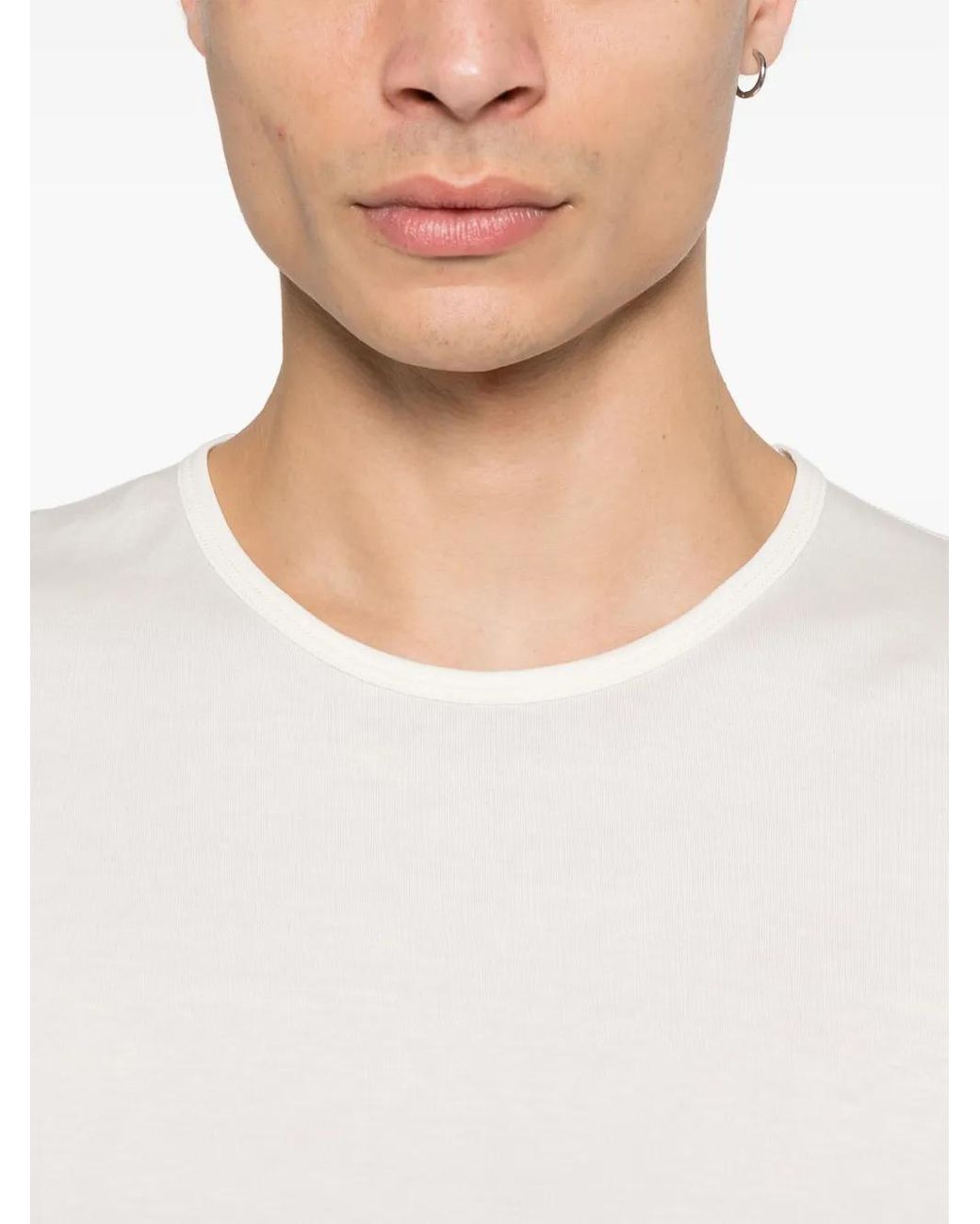 Lemaire White Lightweight Jersey T-Shirt for men