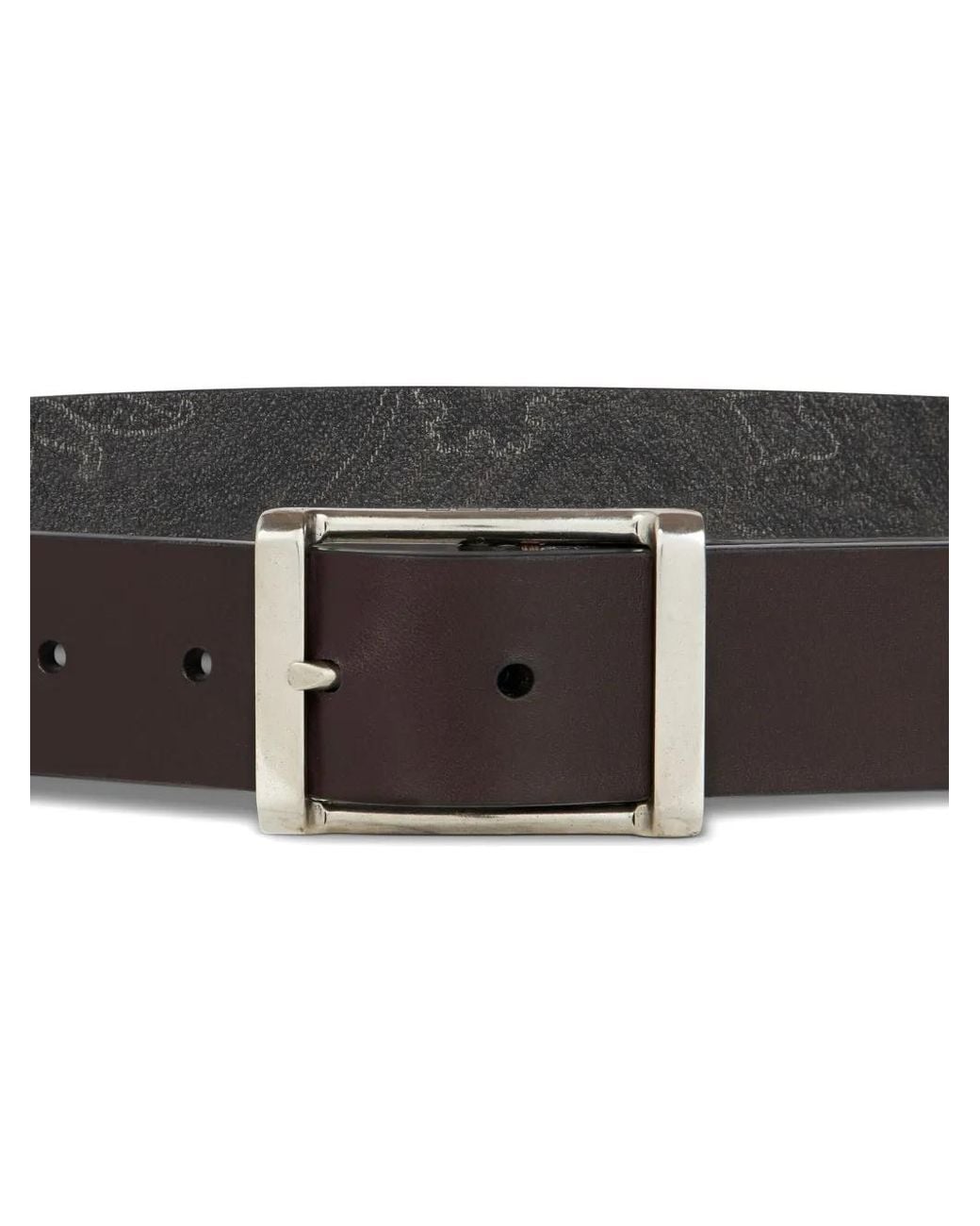 Etro Brown Reversible Leather Belt for men