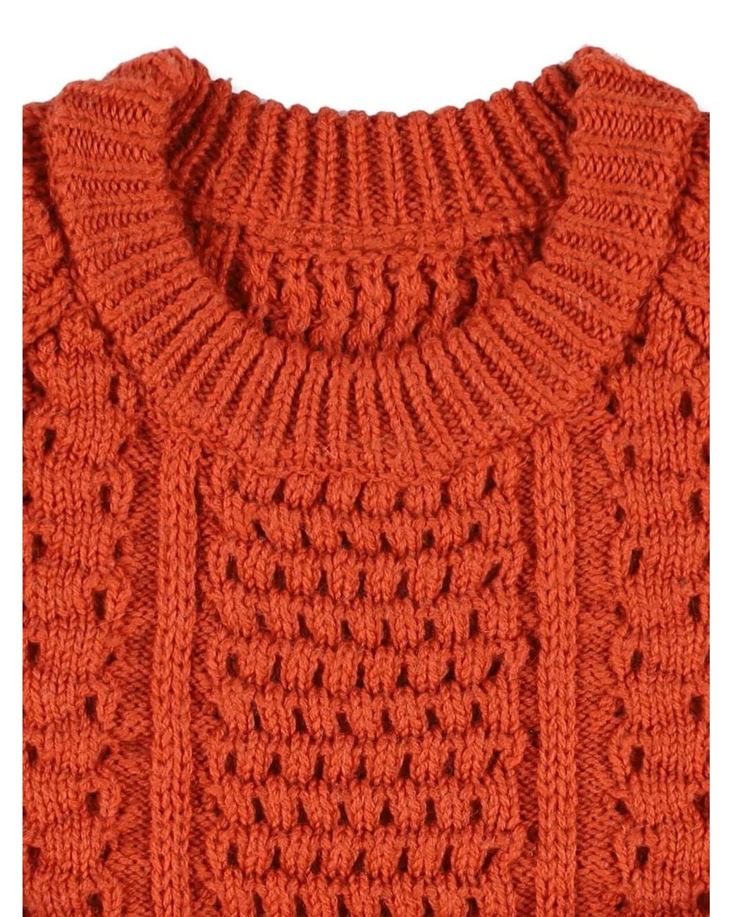Fortela Red Cable-Knit Sweater for men