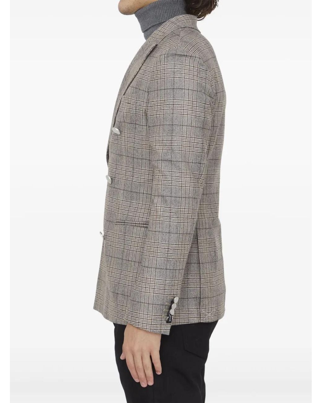 Tonello Gray Checked Blazer for men