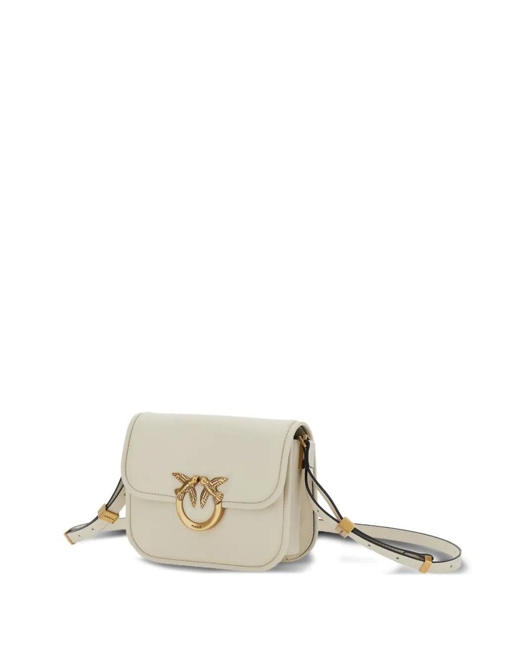 Pinko Metallic Love Box Bag Flap Mini Nappa By