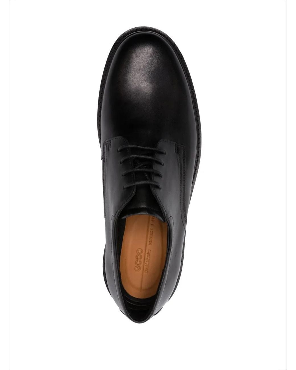 Ecco Black Metropole London Leather Derby Shoes for men