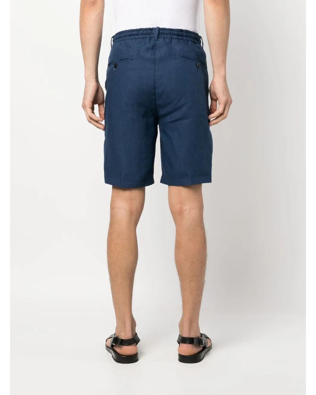 Briglia 1949 Blue Linen Drawstring Shorts for men