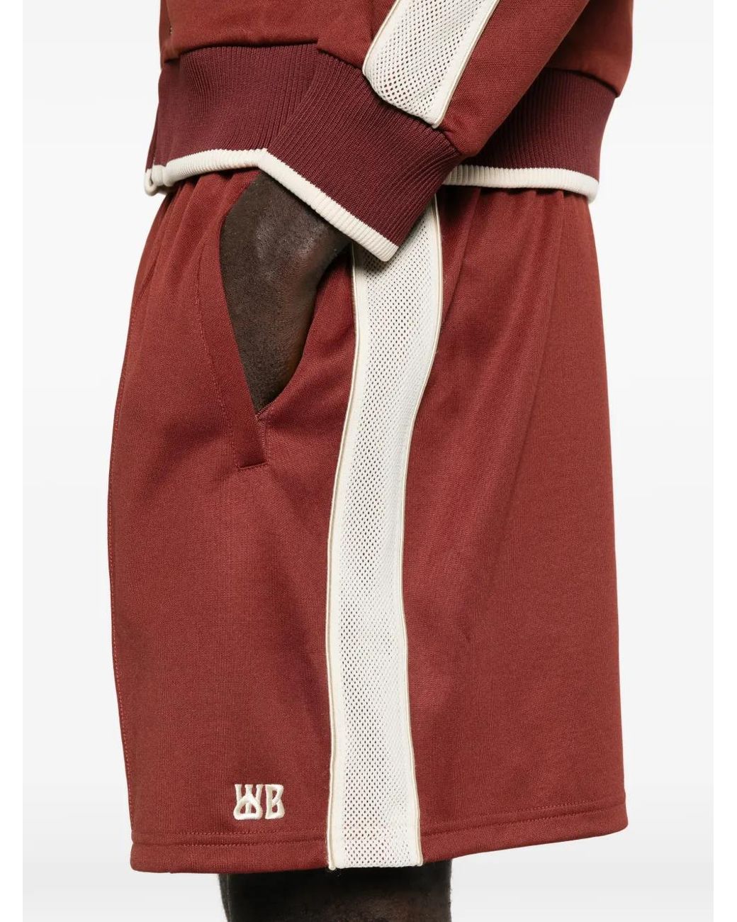 Wales Bonner Red Side Panel Motion Shorts for men