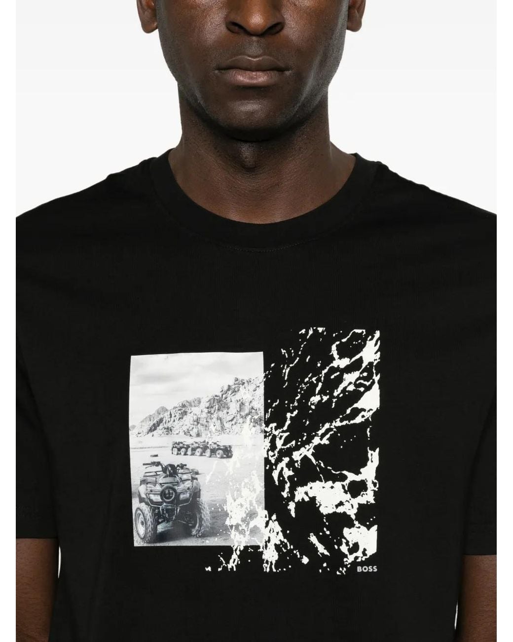 Boss Black Graphic-Print Short-Sleeve T-Shirt for men