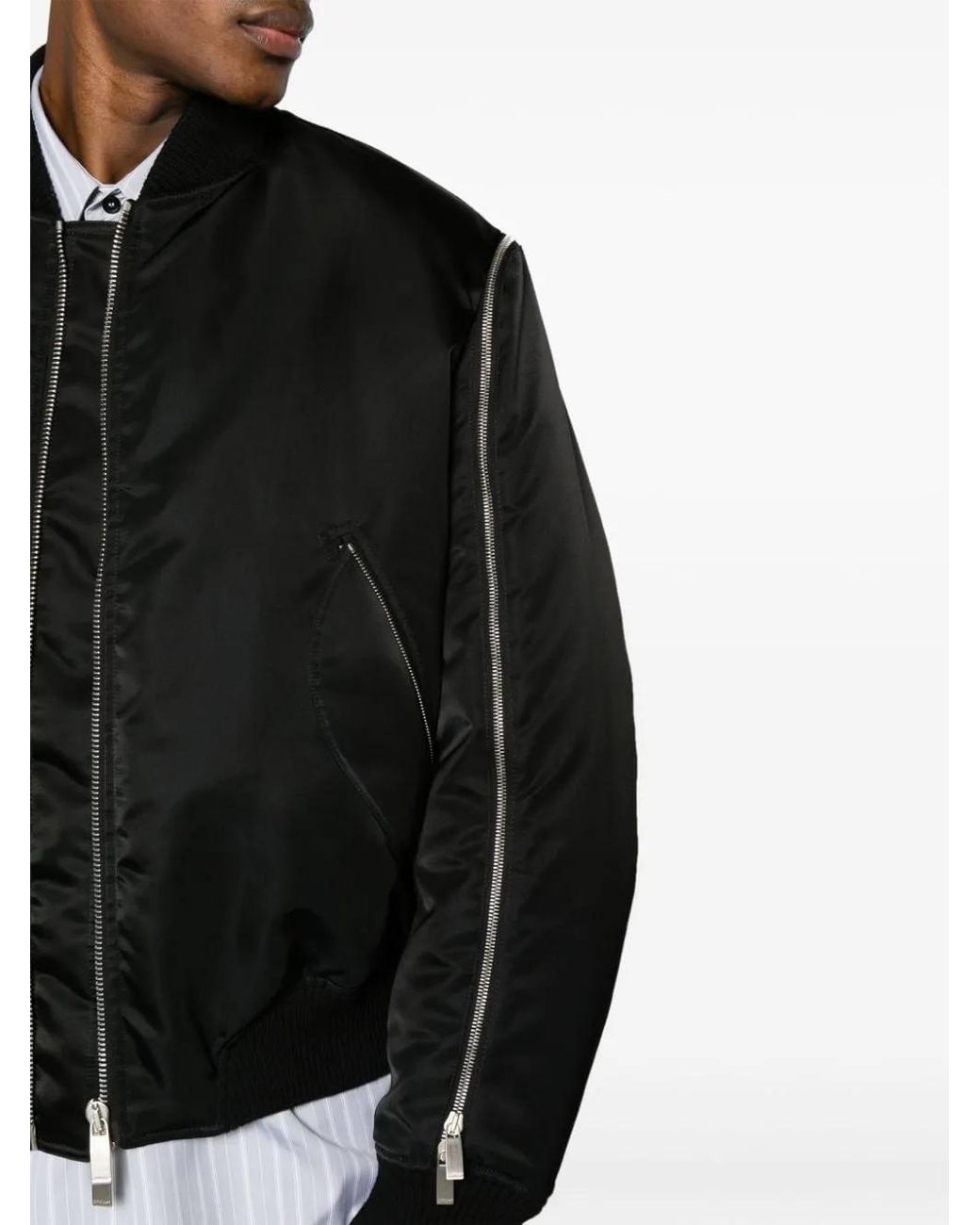 Off-White c/o Virgil Abloh Black Nylon Padded Bomber Jacket for men