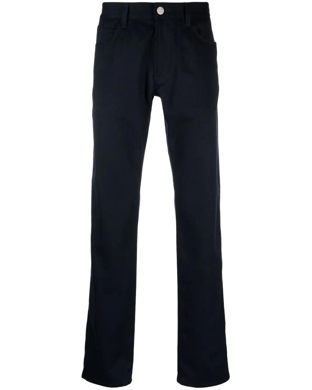 Giorgio Armani Blue Straight-Leg Cashmere Trousers for men