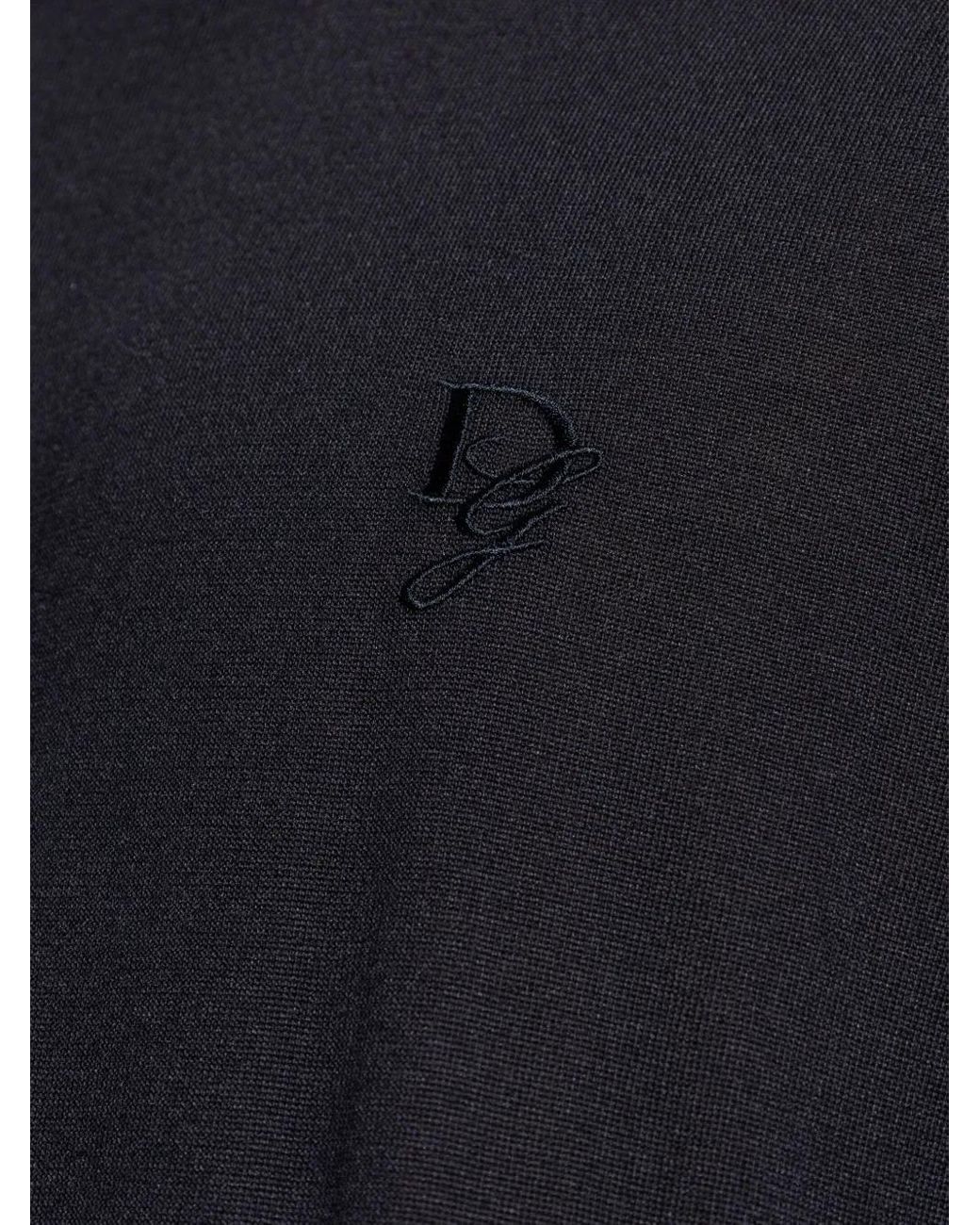 Dolce & Gabbana Blue Logo-Embroidered Sweater for men