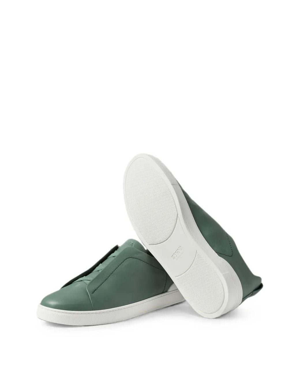 Zegna Green Light Triple Stitch Secondskin Sneakers for men