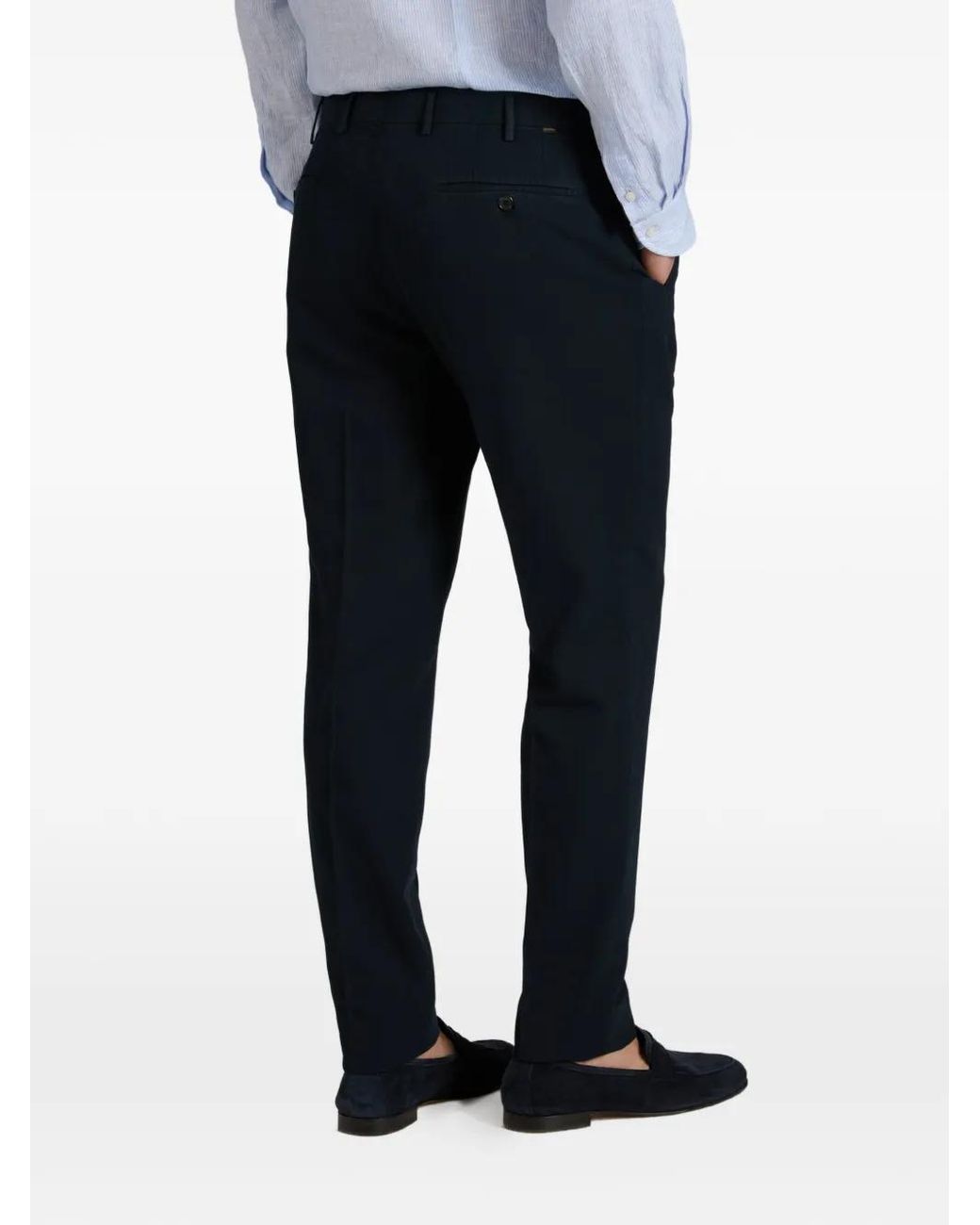 Slowear Blue Pleat Trousers for men