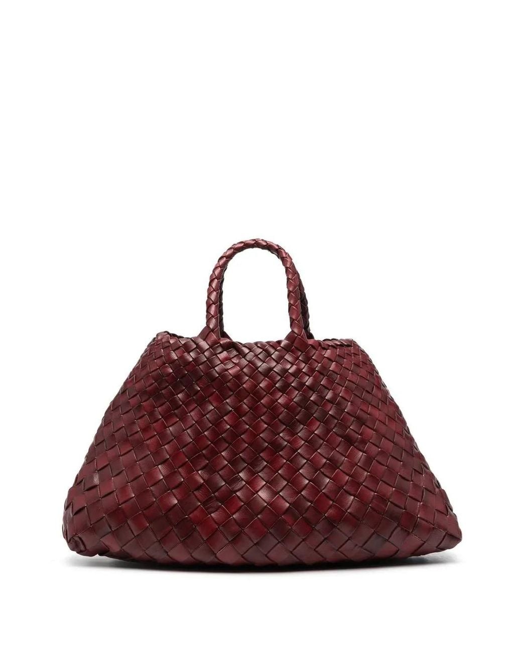 Dragon Diffusion Red Woven Leather Shoulder Bag