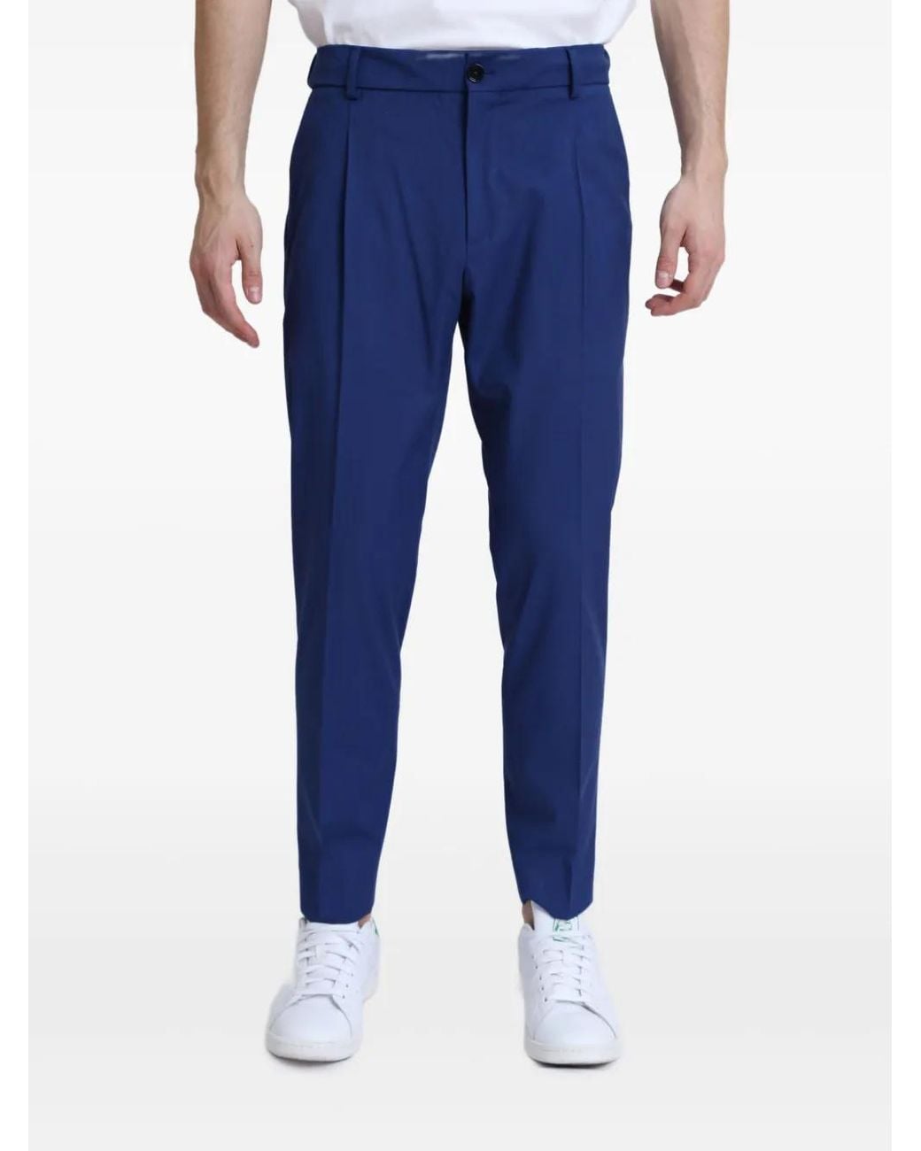 BE ABLE Plooibroek Met Elastische Taille in het Blue voor heren