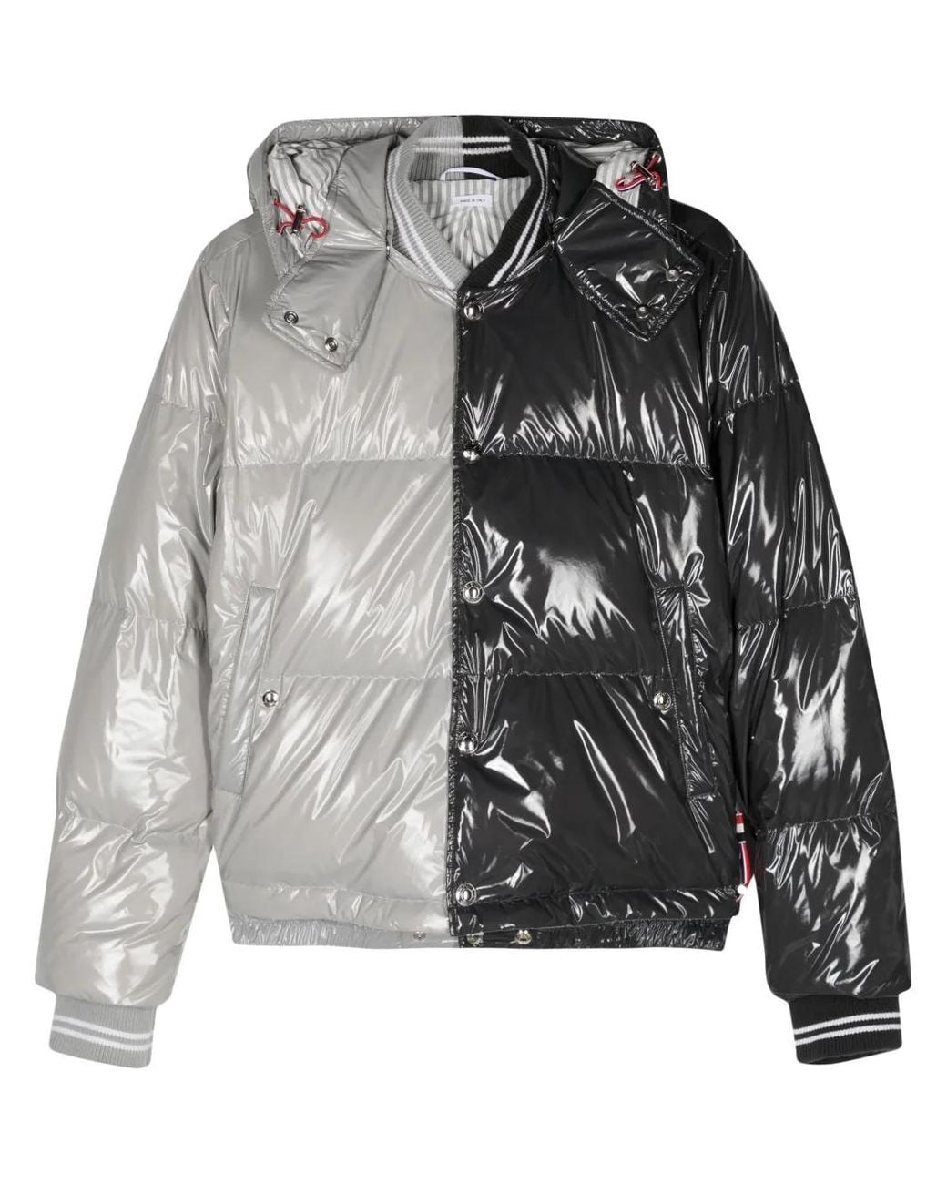 Thom Browne Tweekleurig Donsjack in het Gray voor heren
