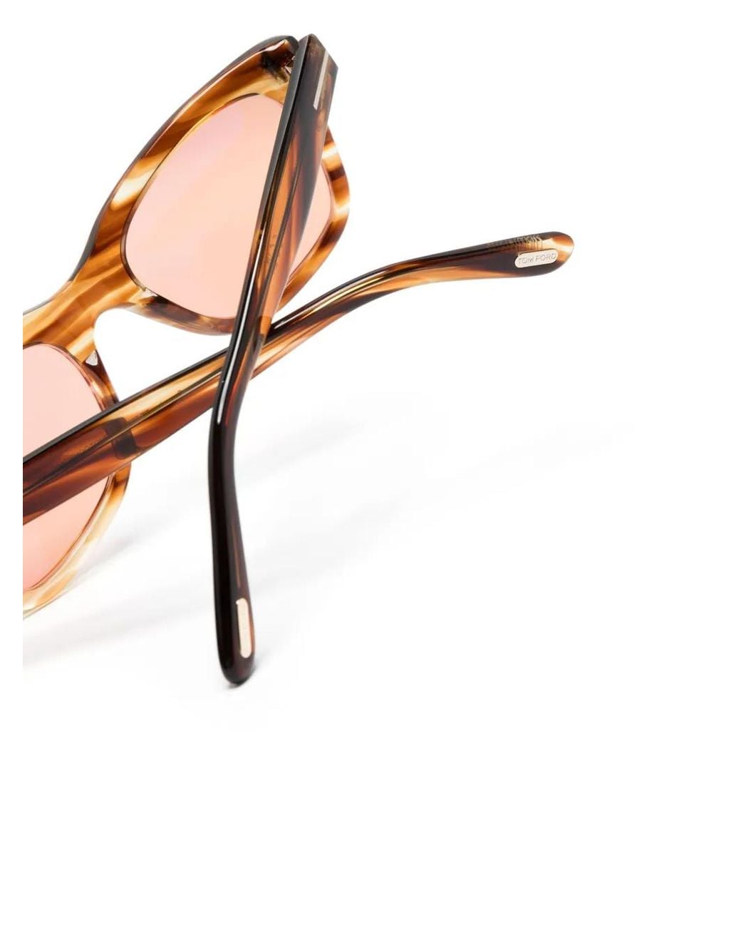 Tom Ford Pink Tortoiseshell Square-Frame Sunglasses