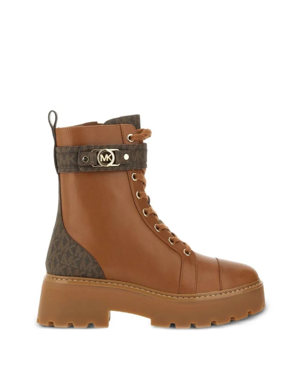 MICHAEL Michael Kors Brown Mandy Amphibian Leather Boots