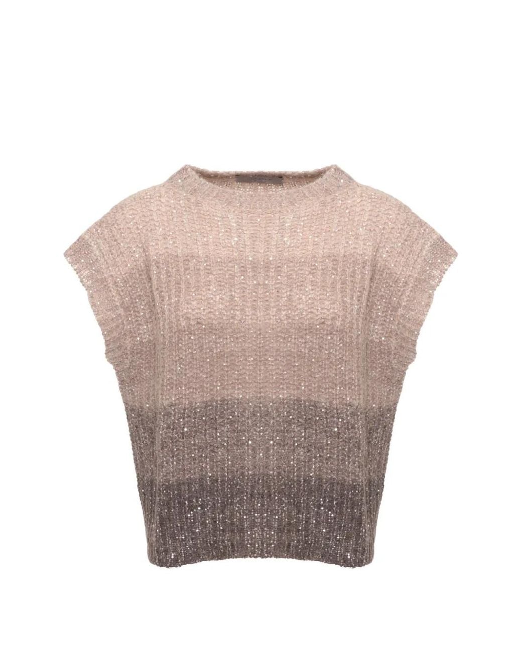 D.exterior Gray Sequin-Embellished Vest