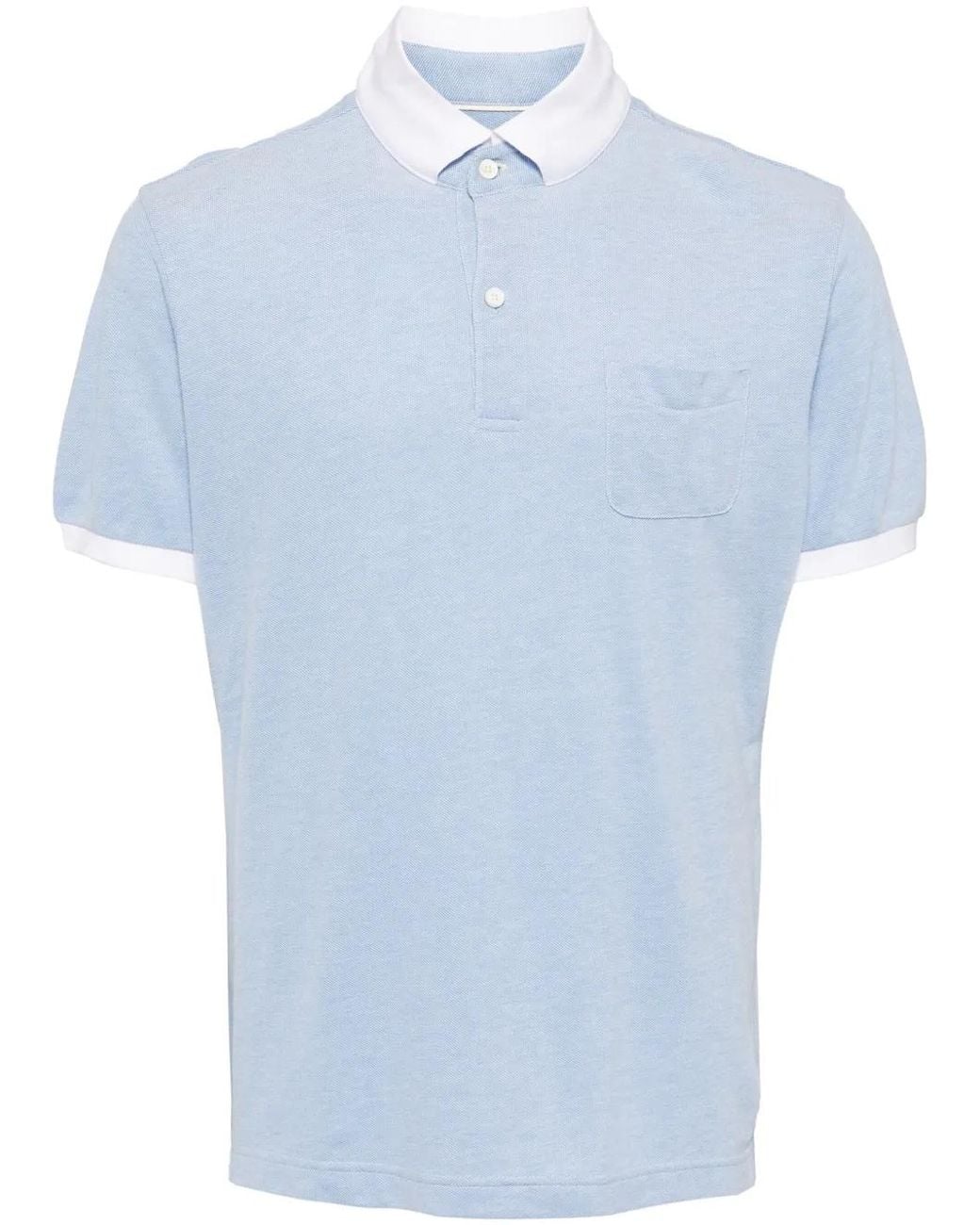 Private Stock Blue The Midas Cotton Polo Shirt for men