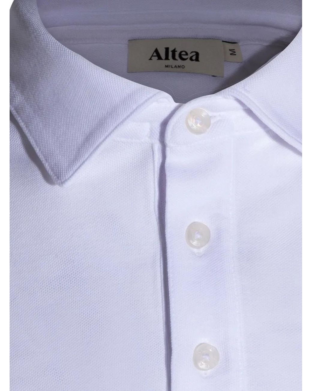 Altea Blue Polo Boutonné for men