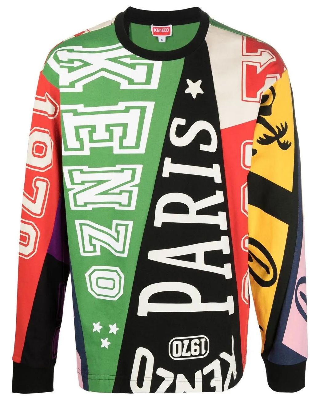 KENZO Sweatshirt Im Patchwork-Look in Green für Herren