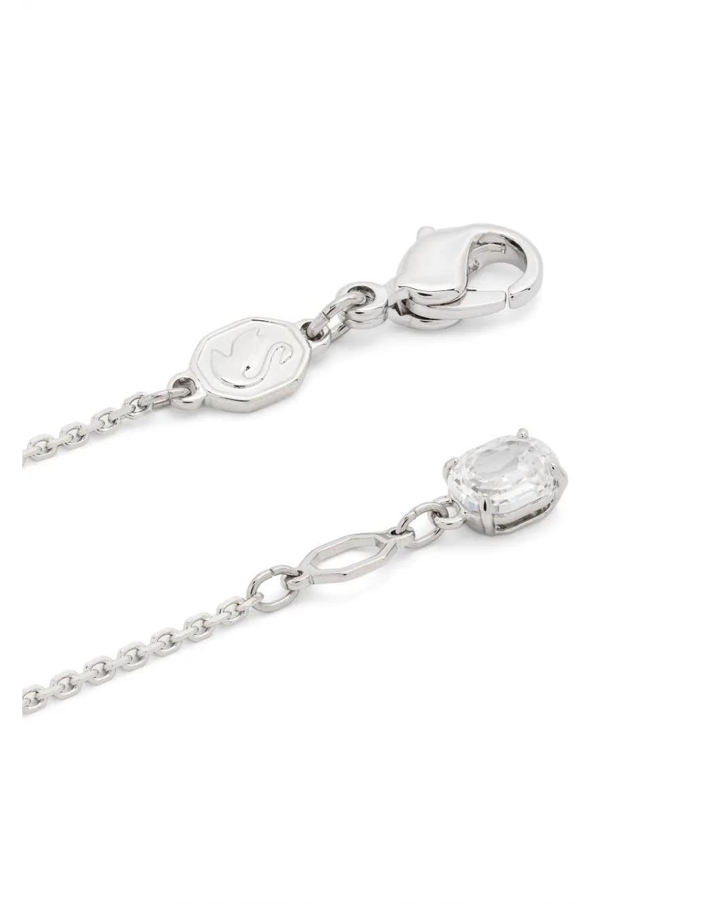 Swarovski White Matrix Ring-Pendant Necklace