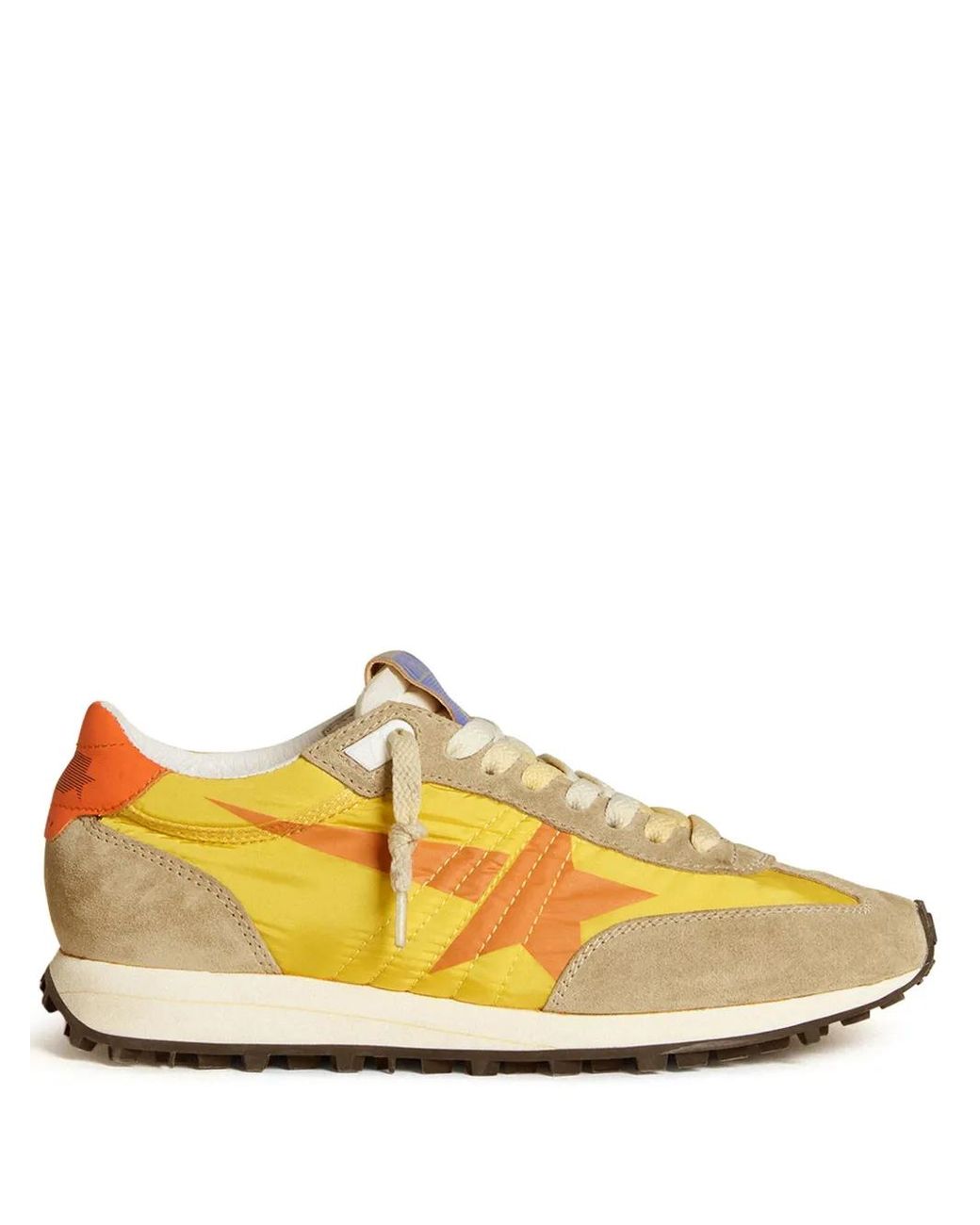 Golden Goose Marathon Panelled Sneakers in Yellow for Men | Lyst