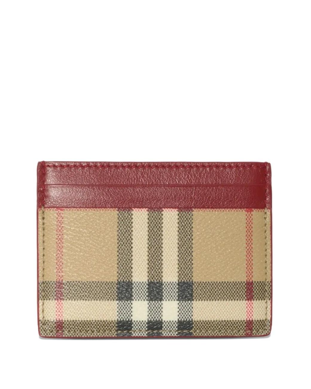 Burberry Purple Contrast Check Card Case