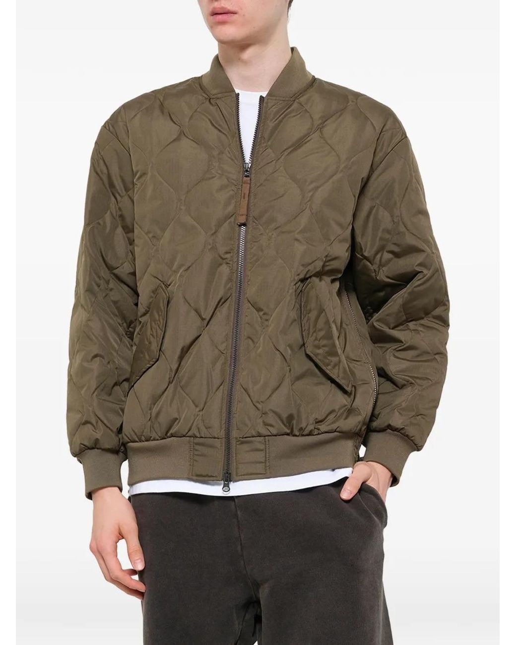 Taion Green Military Ma-1 Quilted Jacket for men