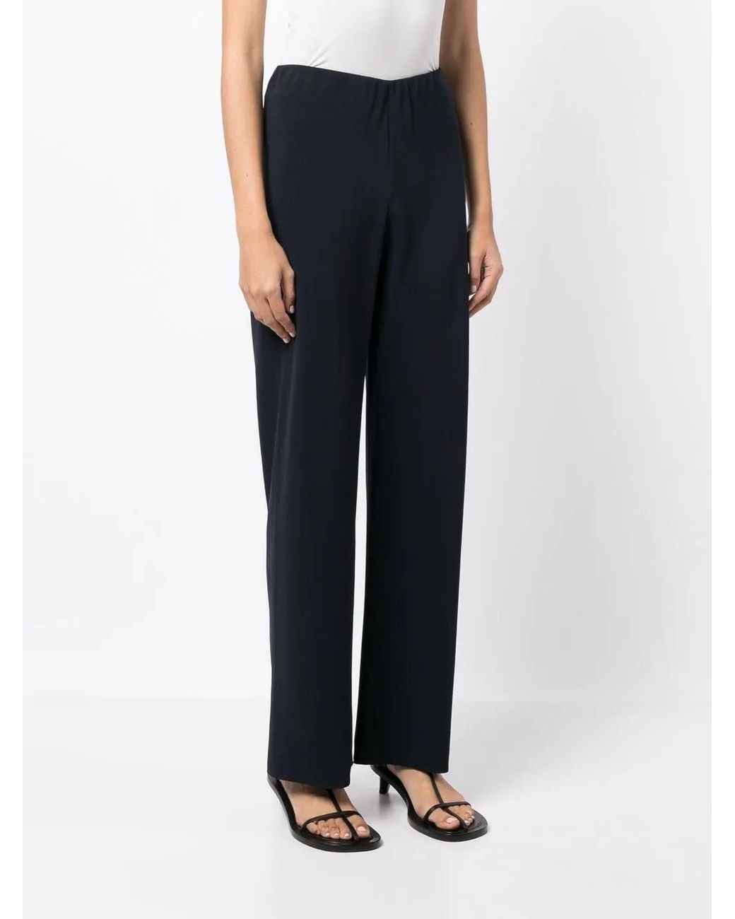 Vince Blue Elasticated High-Waisted Trousers