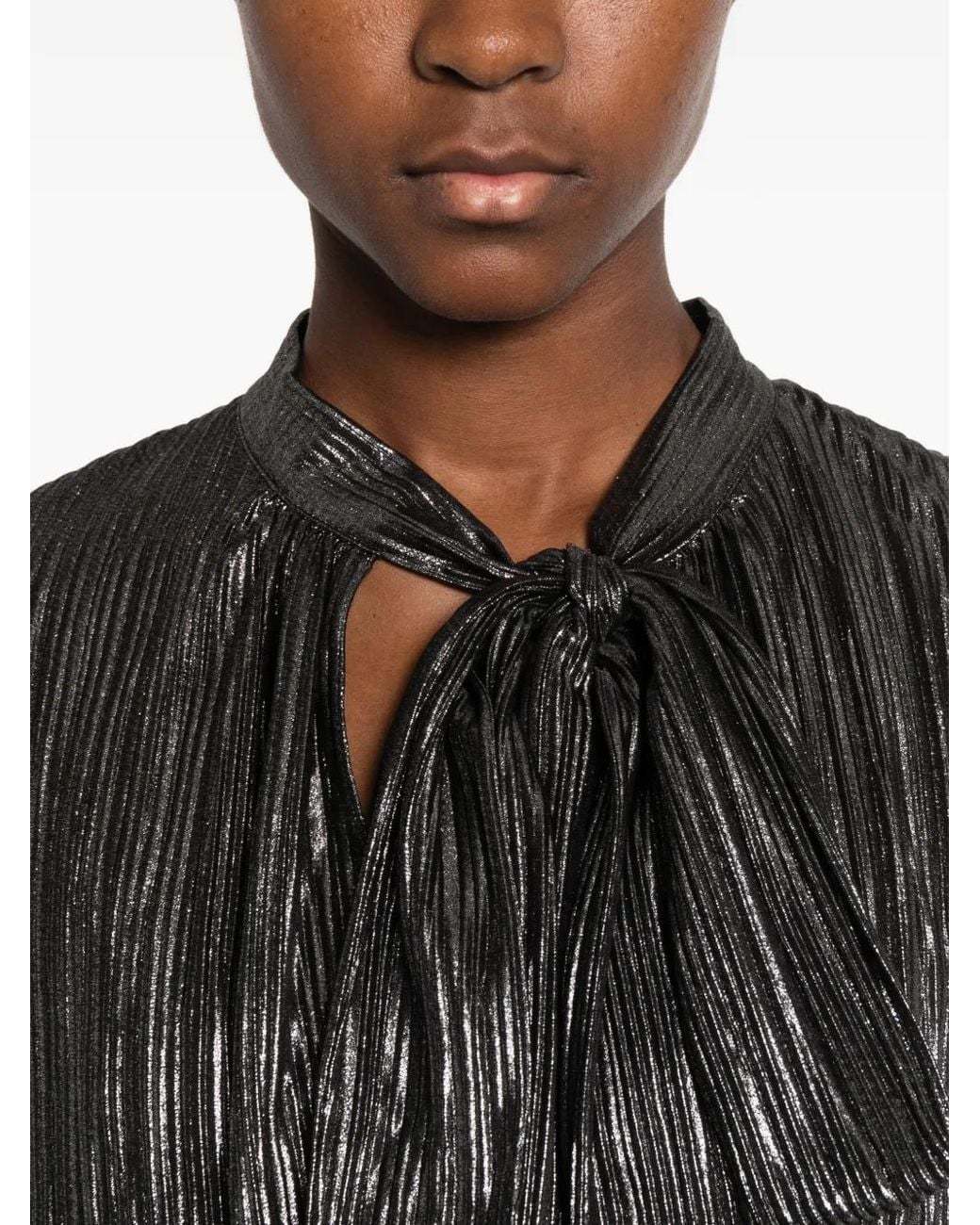 Styland Black Pleated Maxi Dress