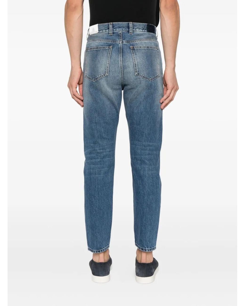 Eleventy Blue Straight-Leg Cotton Jeans for men