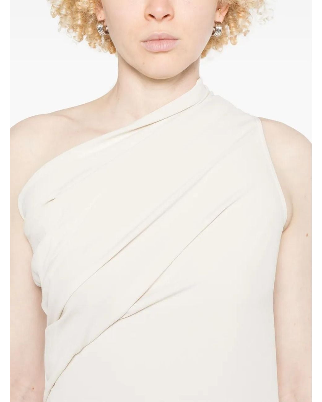 Rick Owens White Athena Long Dress