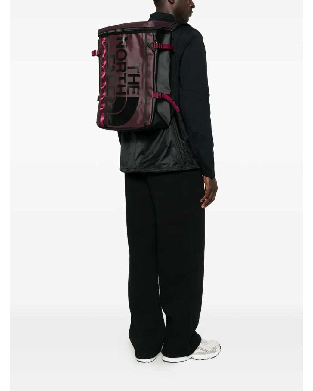 The North Face Black Logo-Print Panelled Backpack