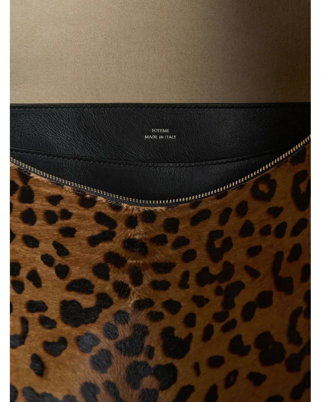 Totême Brown Pony Hair Bevel Shoulder Bag