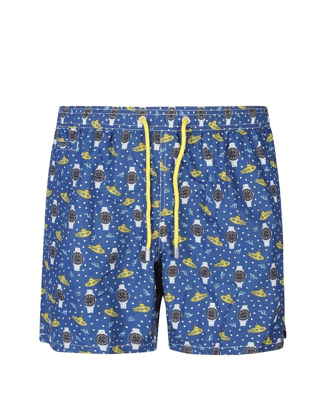 Mc2 Saint Barth Blue Lighting Micro Swim Shorts With Popeye All-Over Print for men